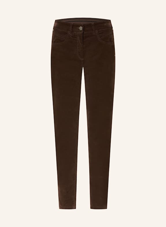 LUISA CERANO 7/8 pants in velvet DARK BROWN