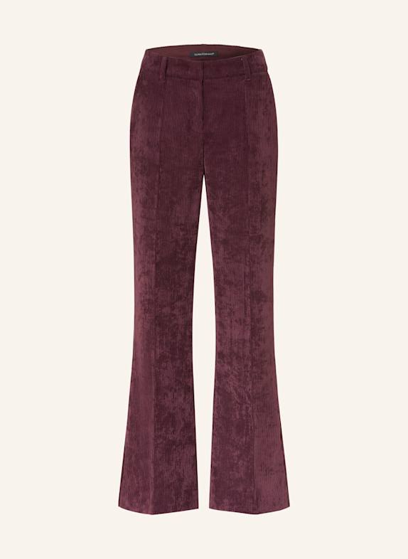 LUISA CERANO Bootcut lav Trousers made of corduroy DARK PURPLE