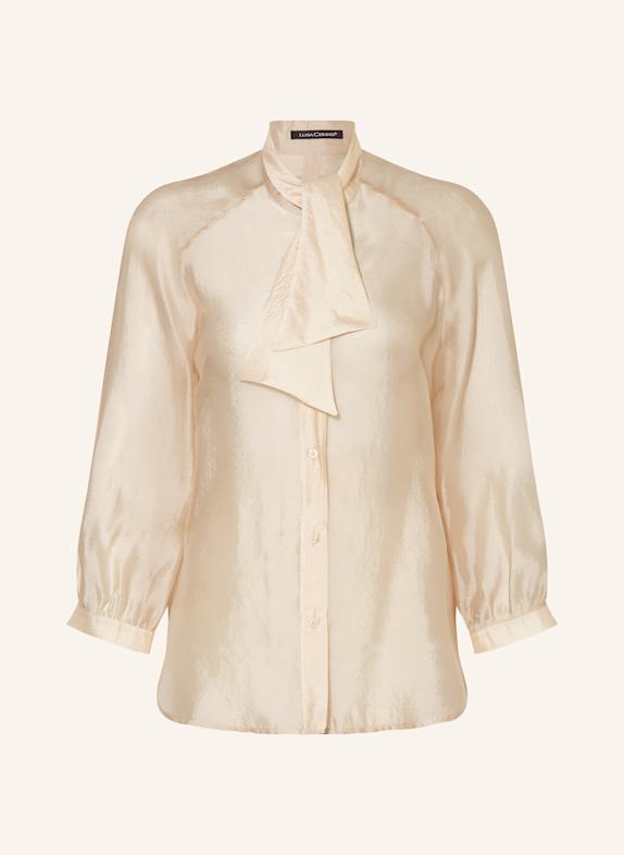 LUISA CERANO Bluse mit abnehmbarer Schluppe CREME