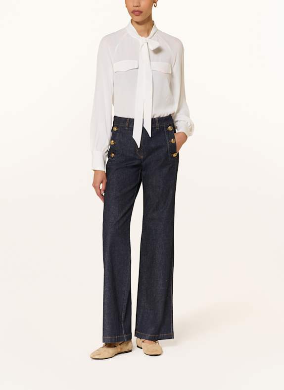 LUISA CERANO Overhemdblouse met zijde WIT