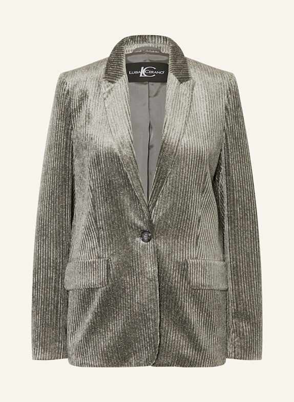 LUISA CERANO Cordblazer mit Glitzergarn GRAU / SILBER