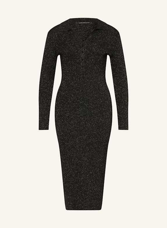 LUISA CERANO Strickkleid mit Glitzergarn SCHWARZ