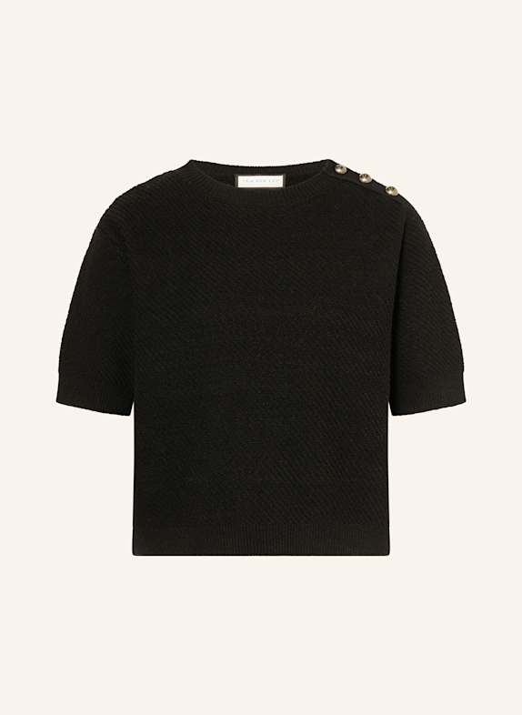 SEM PER LEI Strickshirt aus Bouclé SCHWARZ