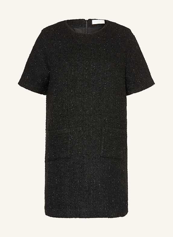SEM PER LEI Bouclé-Kleid mit Glitzergarn SCHWARZ