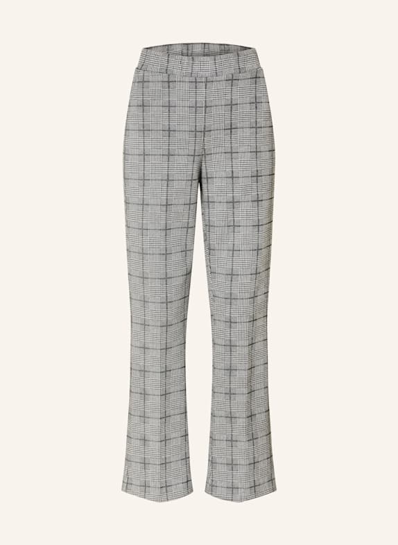 gradient mesh button-up shirt Trousers with glitter thread BLACK/ GRAY