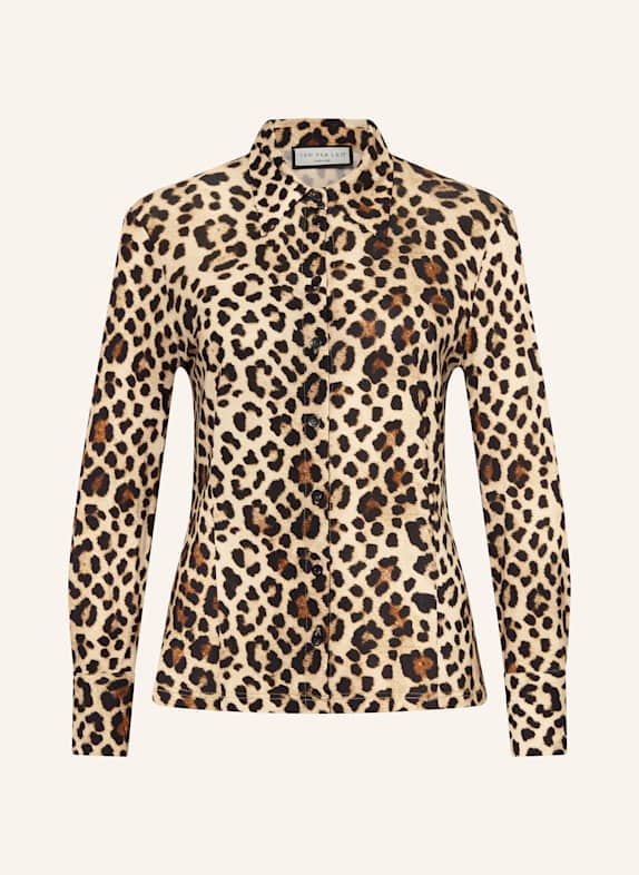 SEM PER LEI Jerseybluse SCHWARZ/ CREME/ BRAUN