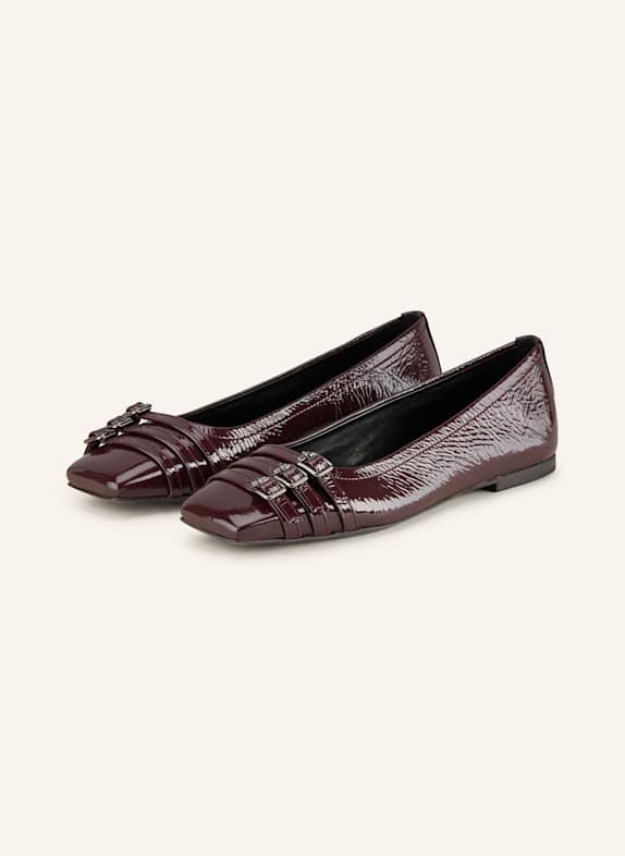 KENNEL & SCHMENGER Ballet Flats LEILA DARK RED