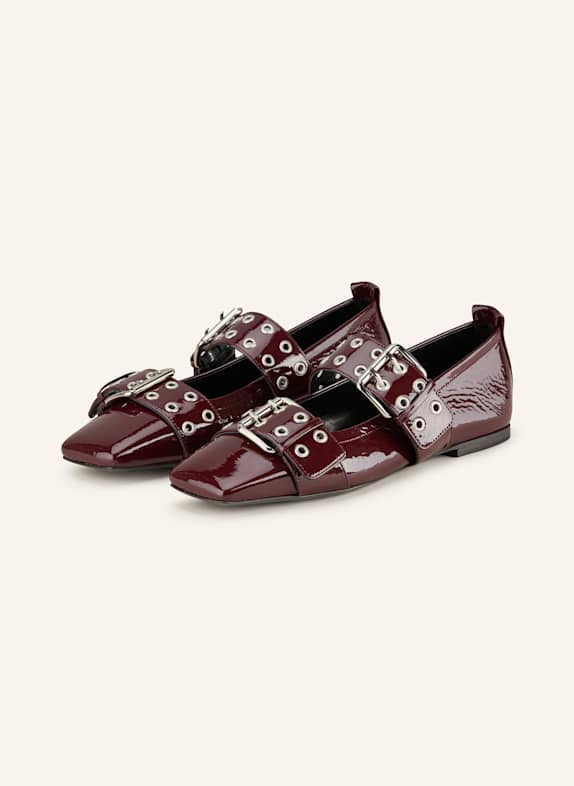 KENNEL & SCHMENGER Mary Jane ballet flats LEILA DARK RED