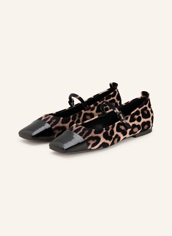 KENNEL & SCHMENGER Mary Jane ballet flats LEILA BLACK/ CAMEL/ DARK BROWN