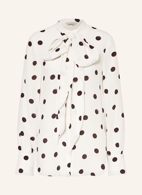 TED BAKER Schluppenbluse ALIZAA ECRU/ DUNKELBRAUN