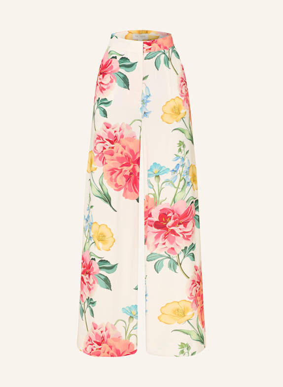 TED BAKER Marlenehose NYMPHAT WEISS/ ROT/ GRÜN