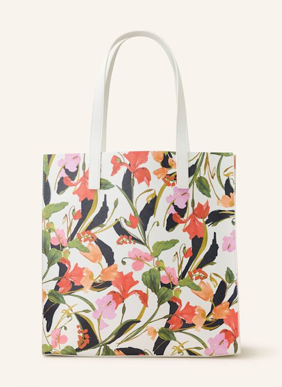 TED BAKER Handtasche FLOWELA MEDIUM CREME/ GRÜN/ ROSA