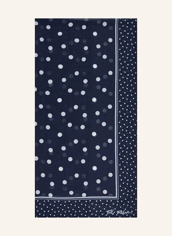 TED BAKER Schal GILLS DUNKELBLAU/ WEISS