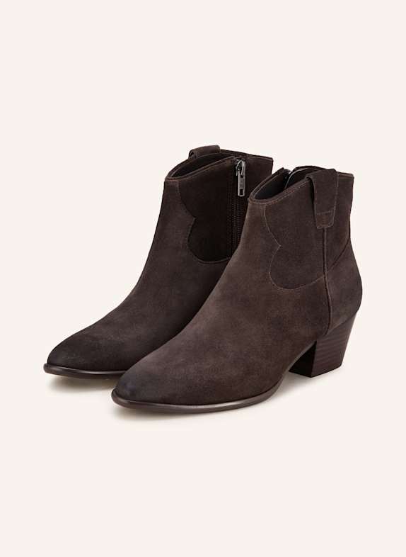 ash Cowboy Boots FAME DARK BROWN