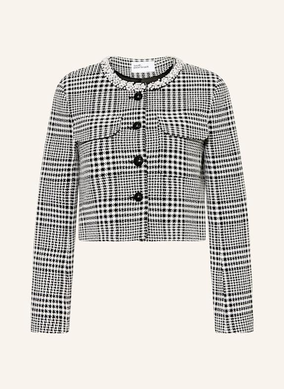 self-portrait Tweed-Jacke WEISS/ SCHWARZ