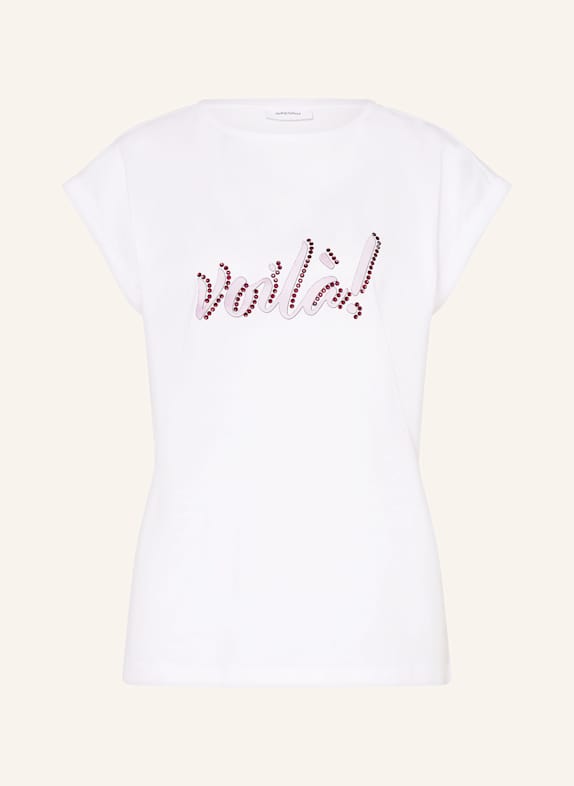 darling harbour T-Shirt mit Schmucksteinen WEISS