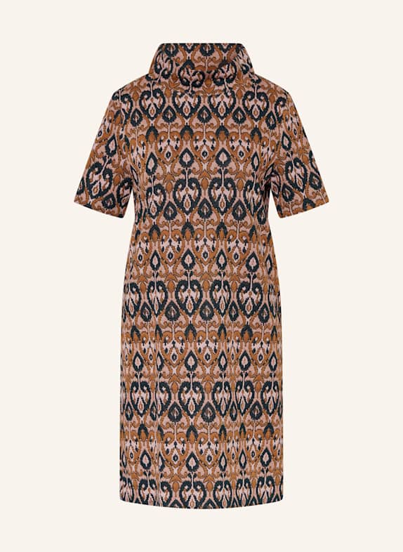 ANNA's Jacquard-Kleid COGNAC/ ROSÉ/ PETROL