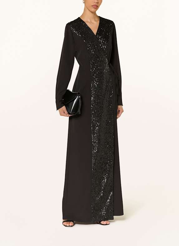 ANNA's Abendkleid mit Pailletten SCHWARZ
