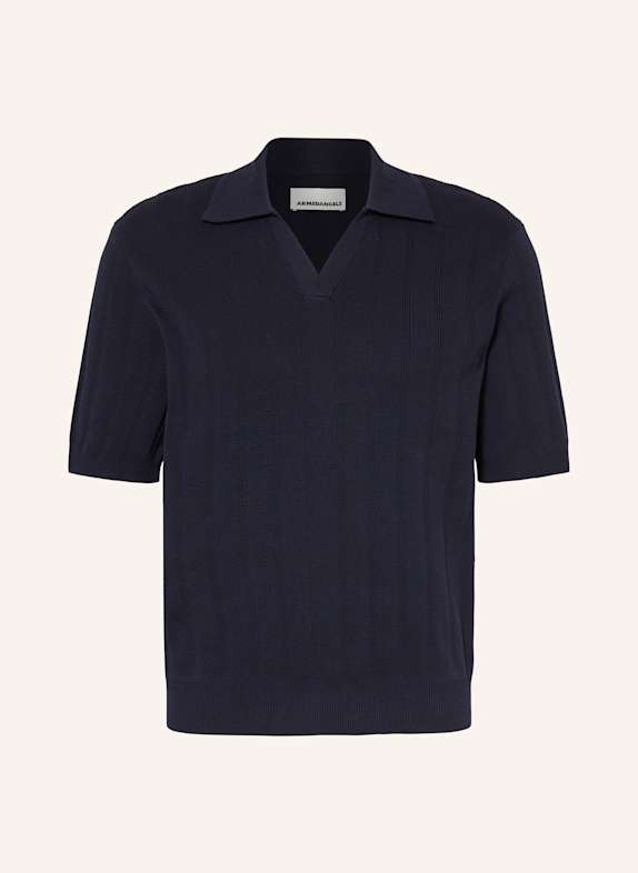ARMEDANGELS Strick-Poloshirt AARVEN Regular Fit DUNKELBLAU