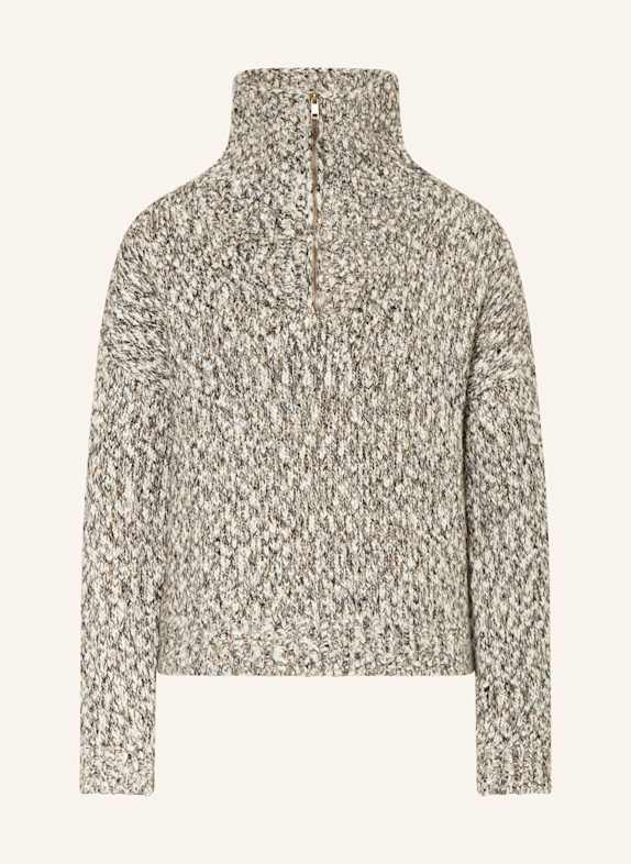 darling harbour Half-zip sweater BEIGE/ BLACK/ WHITE