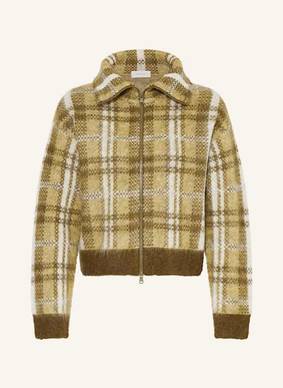 darling harbour Strickjacke mit Alpaka olive /offwhite