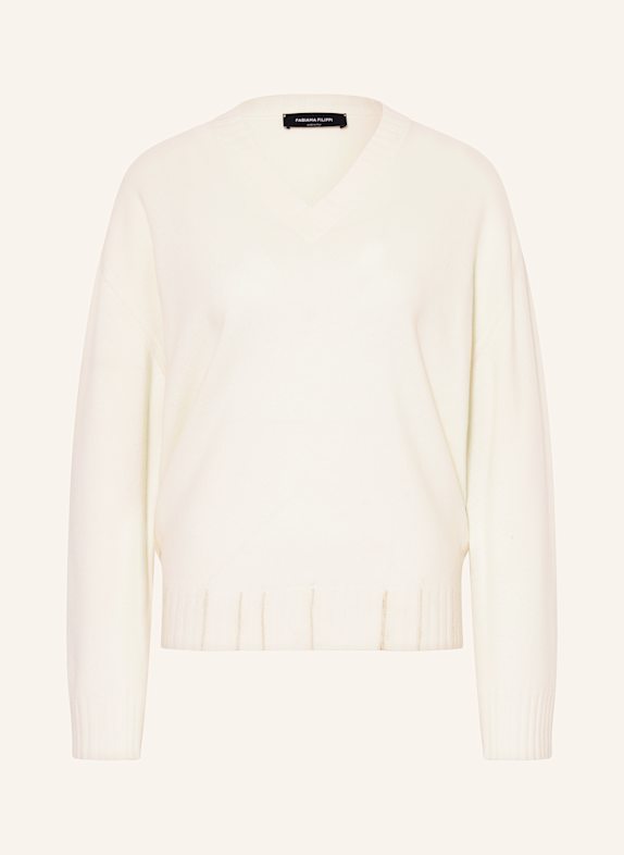 FABIANA FILIPPI Pullover mit Schmucksteinen ECRU