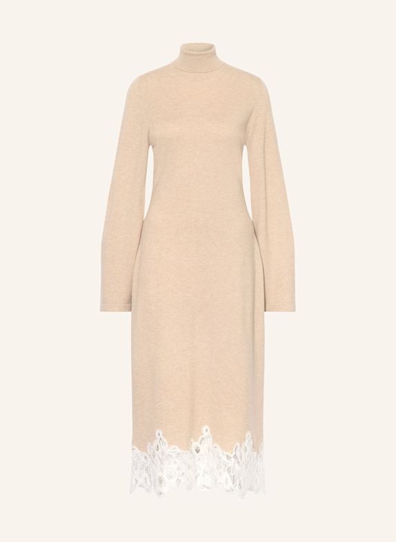 FABIANA FILIPPI Strickkleid mit Spitze NUDE