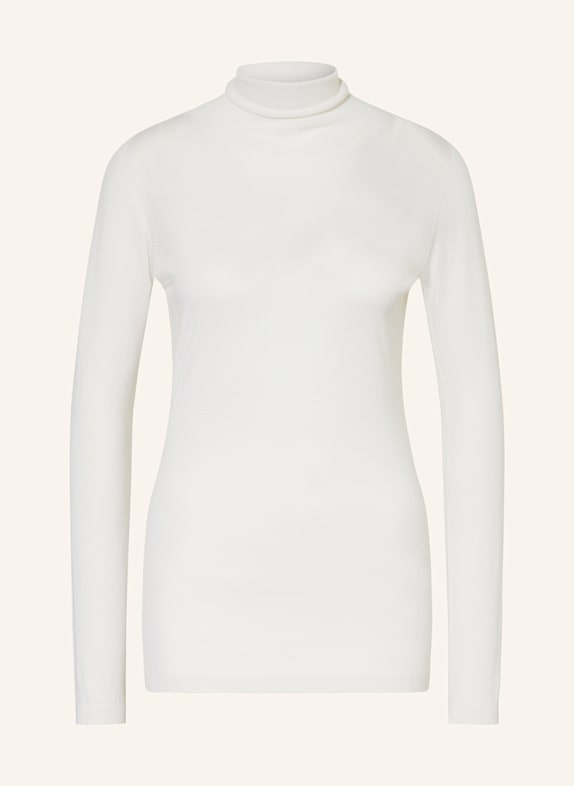 FABIANA FILIPPI Rollkragenpullover aus Cashmere mit Seide WEISS