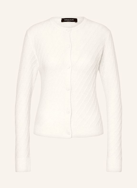 FABIANA FILIPPI Strickjacke mit Pailletten ECRU