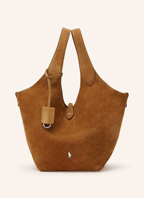 POLO RALPH LAUREN Handtasche MEDIUM COGNAC