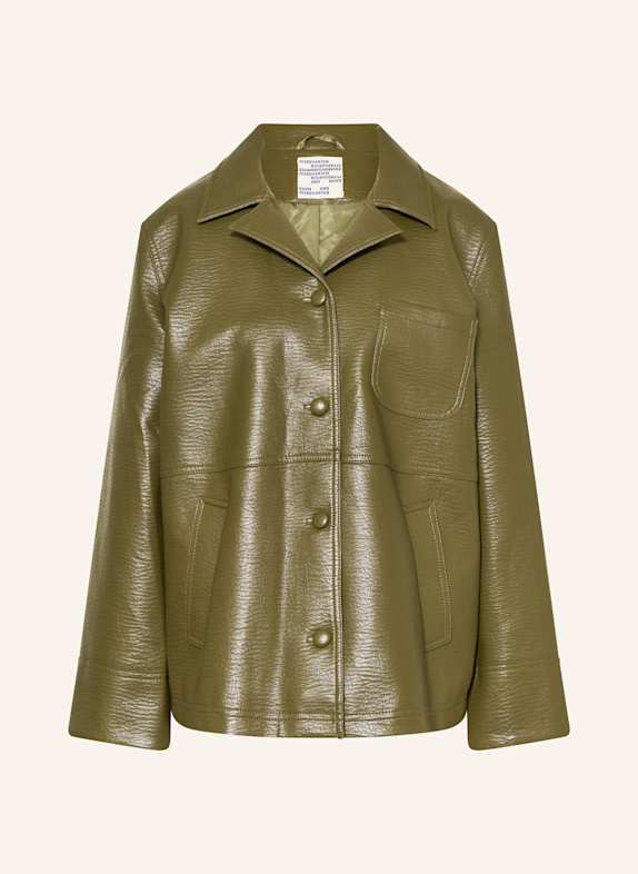 BAUM UND PFERDGARTEN Jacke BEAH in Lederoptik OLIV