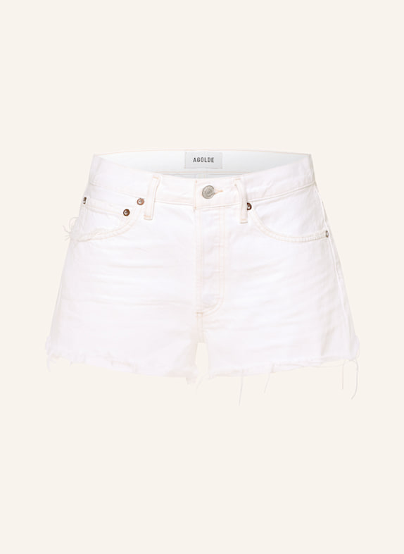AGOLDE PARKER SHORT denim shorts repose vint white damage