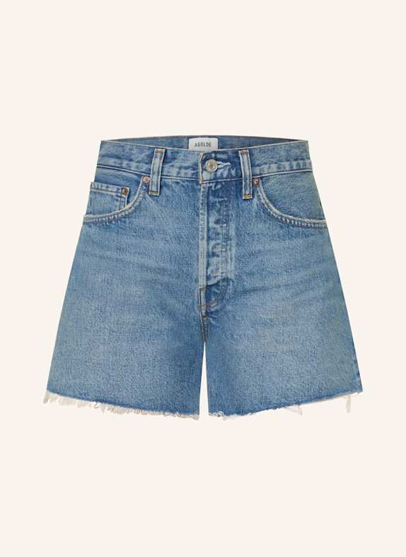 AGOLDE PARKER LONG SHORT denim shorts fairway Vint ind Distress