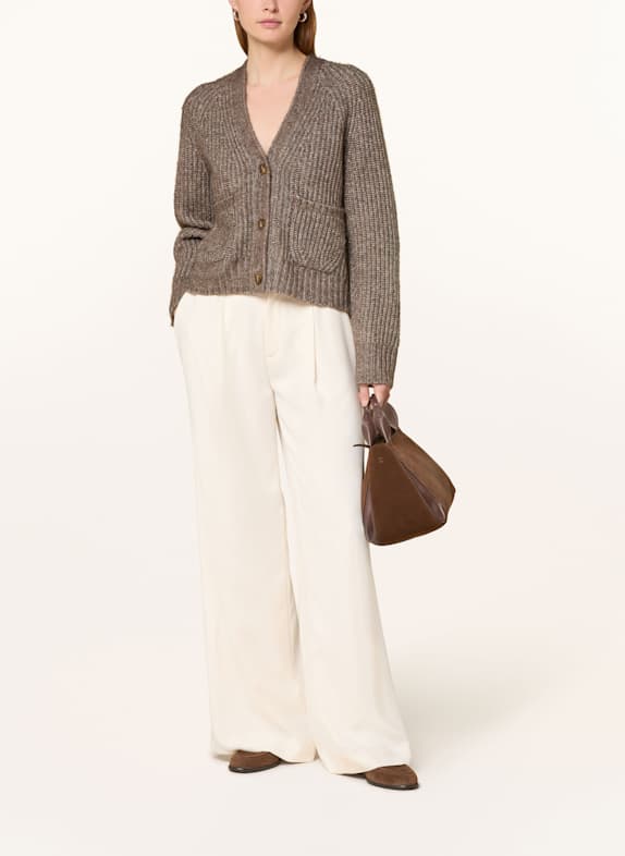 darling harbour Strickjacke dark taupe melange