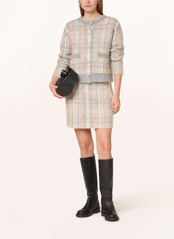 darling harbour Strickjacke mit Alpaka grey / beige