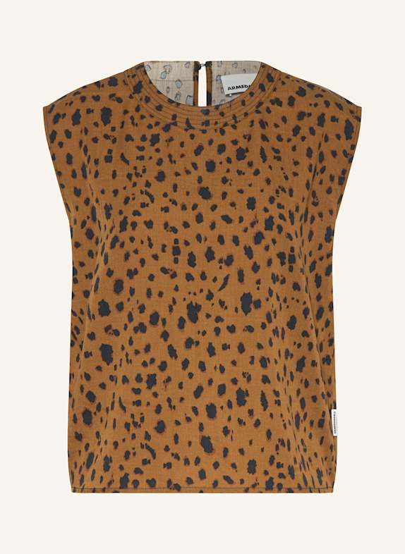 ARMEDANGELS Blusentop NERAALI CAMEL/ SCHWARZ