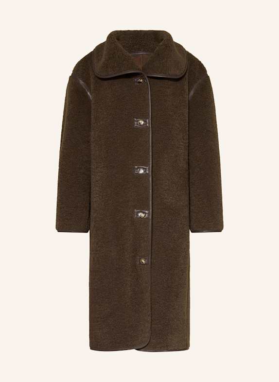 NEO NOIR Teddyfell-Mantel CARMEN DUNKELBRAUN