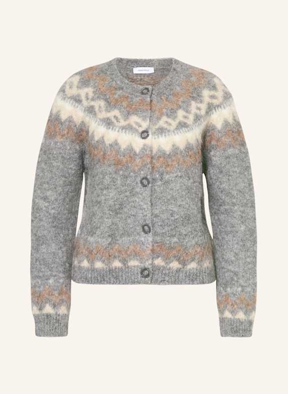 darling harbour RUHA cardigan with alpaca GRAY/ ECRU/ CREAM