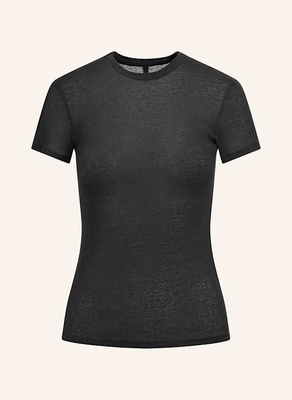SKIMS Lounge-Shirt SHEER COTTON RIB SCHWARZ