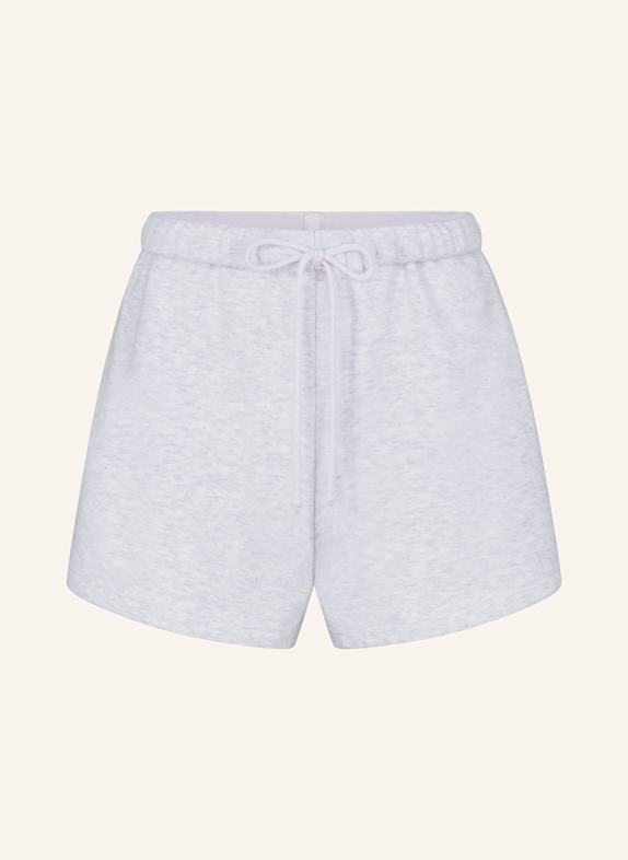 SKIMS Pohodlné domácí šortky COTTON FLEECE SVĚTLE ŠEDÁ