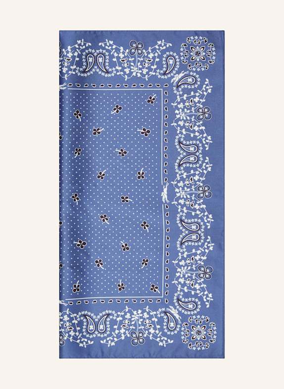 LONGCHAMP Seidentuch FRENCH BANDANA BLAUGRAU/ SCHWARZ/ WEISS