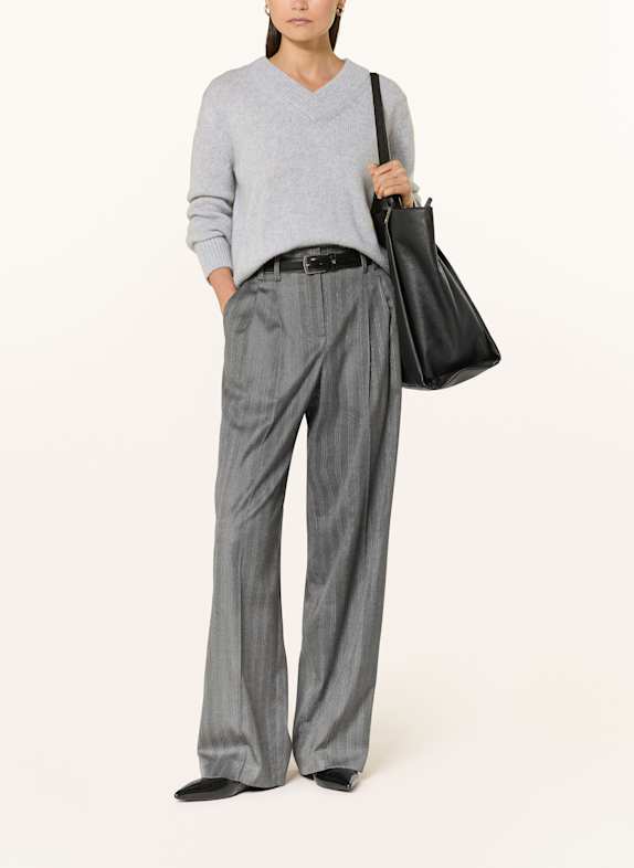 RAFFAELLO ROSSI Marlene-broek MAYLA met glittergaren GRIJS / ZILVER