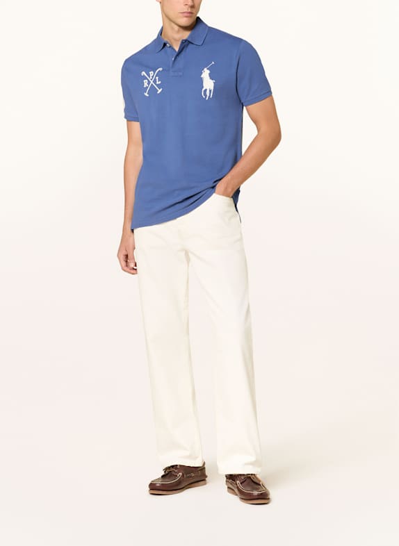 POLO RALPH LAUREN Polokošile z piké Custom Slim Fit MODRÁ