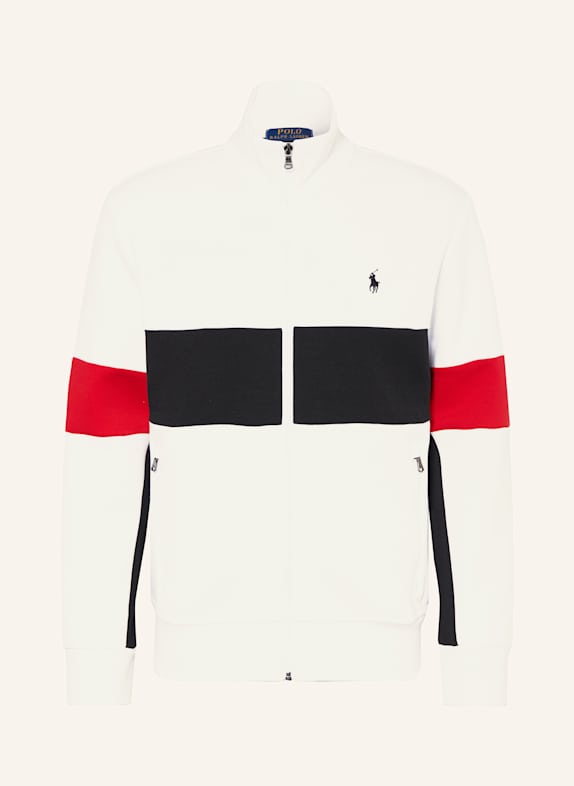POLO RALPH LAUREN Sweatjacke WEISS/ SCHWARZ/ ROT
