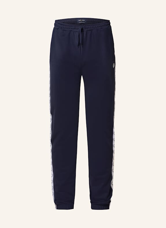 FRED PERRY Track pants with tuxedo stripes DARK BLUE