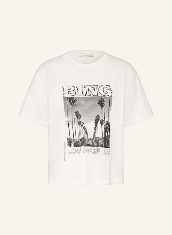 ANINE BING T-shirt LOUIS BIAŁY/ CZARNY