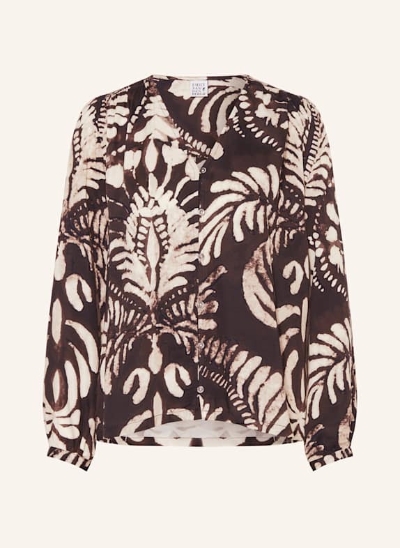 Emily VAN DEN BERGH Bluzka CIEMNOBRĄZOWY / BEŻOWY