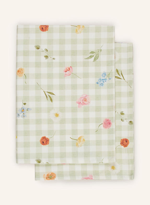 pichler Utěrky VICHY, 2 kusy v balení ZELENÁ