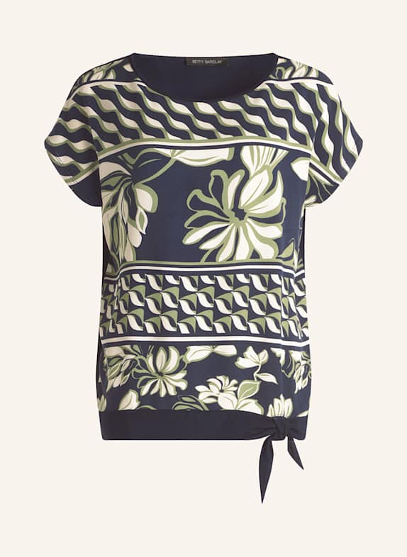 Betty Barclay Blusenshirt im Materialmix DUNKELBLAU/ HELLGRÜN/ ECRU