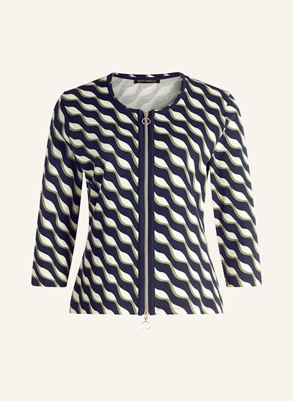 Betty Barclay Jerseyjacke mit 3/4-Arm DUNKELBLAU/ ECRU/ OLIV